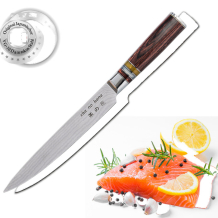 Sashimi Knife with 3 acryl-circles (fillet knife), Kitchenware, 32 cm with beautiful magnetic-box, Item no.: 3085