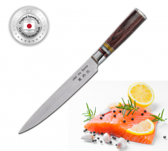 Sashimi Knife with 3 acryl-circles (fillet knife), Kitchenware, 32 cm with beautiful magnetic-box, Item no.: 3085