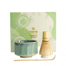 Matcha Schale, Geschenkset, 4Stk, 11 x 8 cm, Kanegin Green, Art.-Nr. 33006