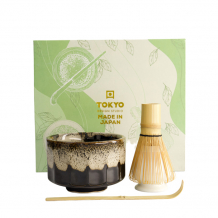 Matcha Schale, Geschenkset, 4Stk, 11 x 8 cm, Kanegin Black, Art.-Nr. 33007