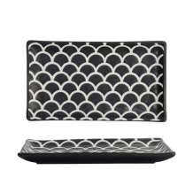 TDS, Sushi Plate, Onyx Noir Mermaid Design, 22x13x2cm, Item No. 33167