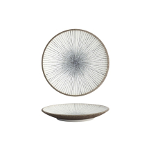 Tokyo Design Studio Plate Satomaki Tokusa Brown/White, Porcelain, Ø 16.5 × 2.5 cm