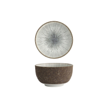 Tokyo Design Studio Bowl Satomaki Tokusa Mixed Bowls Brown/White, Porcelain, Ø 13 × 7 cm, 550 ml