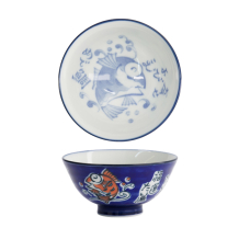 TDS, Rice Bowl, Kawaii, Snapper, Blue, Ø 11.5x6cm 300ml, Item No. 33205