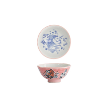 Tokyo Design Studio Rice Bowl Kawaii Snapper Pink, Porcelain, Ø 11.5 × 6 cm, 300 ml