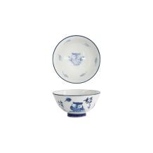 Tokyo Design Studio Bowl Kawaii Owl Blue/White, Porcelain, Ø 11.5 × 6 cm, 300 ml
