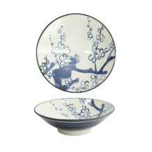 TDS, Ramen Schale Geschenkset, 1 Stk, Bl/Wh Plum, Ø 25,2x7,7cm 1400ml , Art.-Nr. 33236
