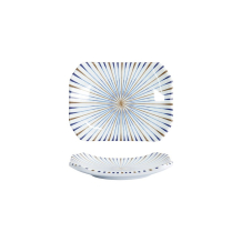 Tokyo Design Studio Sushi Plate Tokusa White, Melamine, 15.8 × 11.5 × 2.3 cm