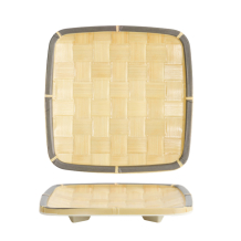 TDS, Quadratischer Teller, Bamboo, 15,2x15,2x2cm, Art.-Nr. 33290