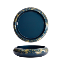 TDS, Sushi Oke, Marble, Außen 37 x 6,9 cm Innen 31,3 x 5 cm, Blau/Gold - Art Nr. 33298