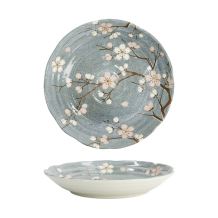 Tokyo Design Studio Plate Fujisakura Grey, Porcelain, Ø 22 × 4 cm