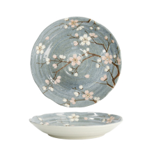 TDS, Plate, Fujisakura, Grey Ø 22x4 cm, Item No. 33347