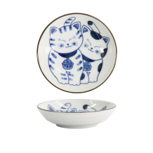 TDS, Round Sauce Bowl, Kawaii Cat Neko, Ø 10.2 x 2.5 cm - Item No. 33505