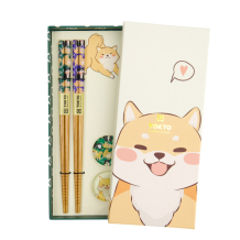 TDS, Chopstick Gift Set, 4 pcs, Shiba, Item No. 33518