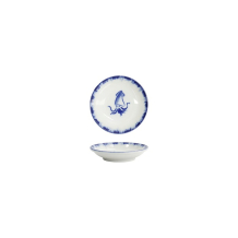 Tokyo Design Studio Sauce Bowl Squid Blue/White, Porcelain, Ø 9 × 2 cm