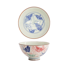 TDS, Rice Bowl, Kawaii Origami Crane, Ø 11.5x6cm 300ml, Red, Item No. 33591