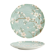 TDS, Plate, Fujisakura, Green Ø 16.5x2cm, Item No. 33707