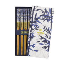 TDS, 5 Paar Essstäbchen, Geshenkset, Blue Bamboo, Art.-Nr. 33862
