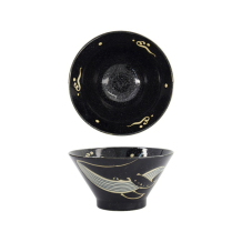 Tokyo Design Studio Reisschale Kawaii Black Whale, Porzellan, Ø 16 × 8,5 cm