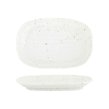Tokyo Design Studio Ovaler Teller Teppun Konahiki Weiß, Porzellan, 25,8 × 16,7 cm