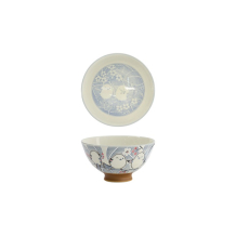 Tokyo Design Studio Rice Bowl Kawaii Bird Grey, Porcelain, Ø 11.5 × 6.2 cm, 300 ml