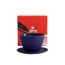 TDS, WY Tee Becher Eisen + Untertasse, Arare, Blau/Schwarz, Ø 7x5,5cm 120ml, Art.-Nr. 4271