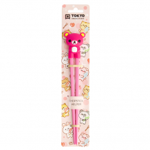 TDS, Kids-Chopsticks, Kitchenware, 22 cm, Bear, Pink - Item No. 4647