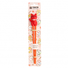 TDS, Kids-Chopsticks , Kitchenware, 22 cm, Lucky Cat, Red - Item No. 4663