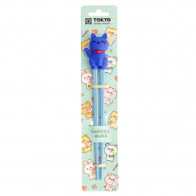 TDS, Kids-Chopsticks , Kitchenware, 22 cm, Lucky Cat, Blue - Item No. 4664