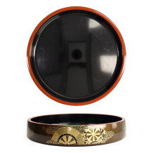 Sushi Oke Kazaguruma Black/Gold, Plastic, outer 52.3 × 7.6 cm, inner 50.3 × 6.1 cm