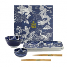TDS, Japonism, Sushi Set for two, Lion, Blue, Item No. 501850