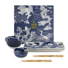 TDS, Japonism, Sushi Set for two, Dragon, Blue, Item No. 501867