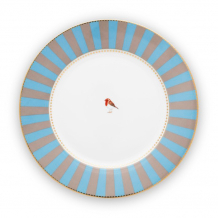 Pip Studio,Teller, Love Birds Blue-Khaki, Ø 26.5 cm, Art.-Nr. 51.001.020