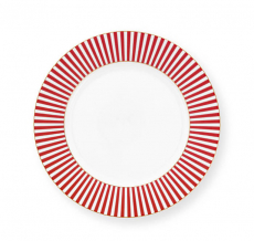 Pip Studio, Teller, Royal Stripes Dunkelpink, 21 cm, Art.-Nr. 51.001.345