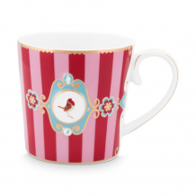 Pip Studio, Tasse, Love Birds Medallion Stripes, Rot-Pink, 250 ml, Art.-Nr. 51.002.028