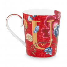 Pip Studio, Tasse, Alphabet Mug Blushing Birds Red U, 350 ml, Art.-Nr. 51.002.270