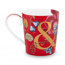 Pip Studio, Tasse, Alphabet Mug Blushing Birds Red &, 350 ml, Art.-Nr. 51.002.276