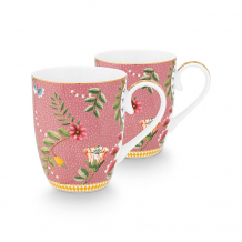 Pip Studio, Mug set Large, La Majorelle Dark Pink, 350 ml, Art.-Nr. 51.002.305