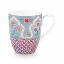 Pip Studio, Tasse, Flower Festival Scallop Deco, Hellblau, 350 ml, Art.-Nr. 51.002.309