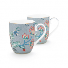 Pip Studio, Tassenset, Flower Festival, Hellblau, 145 ml, Art.-Nr. 51.002.312