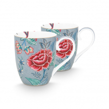 Pip Studio, Tassenset XL, Flower Festival, Hellblau, 450 ml, Art.-Nr. 51.002.314