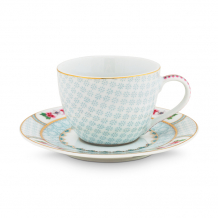 Pip Studio, Espressotasse mit Untersetzer, Blushing Birds White, 120 ml, Art.-Nr. 51.004.080