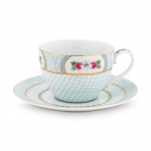 Pip Studio, Tasse mit Untersetzer, Blushing Birds White, 280 ml, Art.-Nr. 51.004.082