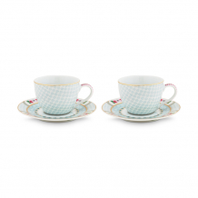 Pip Studio, Espressotassen mit Untersetzer Set, Blushing Birds White, 120 ml, Art.-Nr. 51.004.086