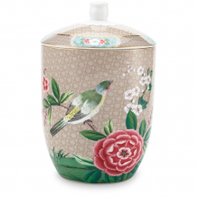 Pip Studio, Aufbewarungsglas, Blushing Birds Khaki, 1.5ltr, Art.-Nr. 51.009.029