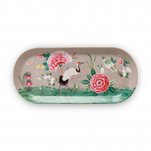 Pip Studio, Tortenplatte, Blushing Birds Khaki,33.3x15.5 cm, Art.-Nr. 51.018.087