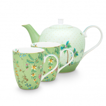 Pip Studio, Teekannen Set Large, Jolie Flowers Green, Art.-Nr. 51.020.153