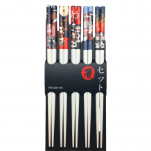 EDO Japan, Chopstick Set,  Lucky cats, 5 pair, 22,5 cm, Item No. 6006213