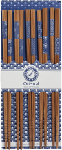 EDO Japan, Chopstick Set, Blue pattern, 5 pair, 22,5 cm, Item No.6006221