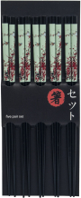EDO Japan, Chopstick Set, Bird blossom, 5 pair, 22,5 cm, Item No. 6006223
